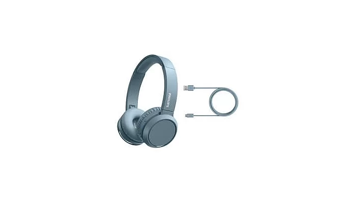Бездротові Bluetooth навушники Philips TAH4205 On-ear Wireless Mic Blue, фото № 3