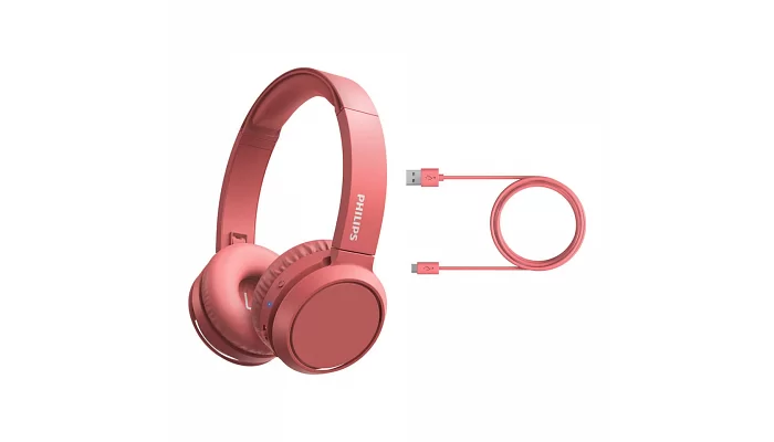 Бездротові Bluetooth навушники Philips TAH4205 On-ear Wireless Mic Red, фото № 3