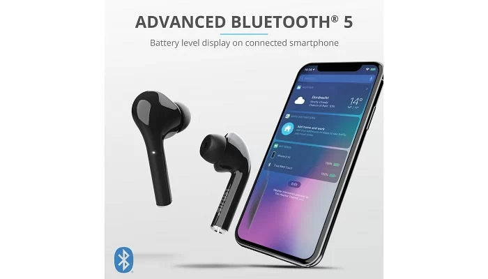 Бездротові Bluetooth навушники Trust Nika Touch True Wireless Mic Black, фото № 14