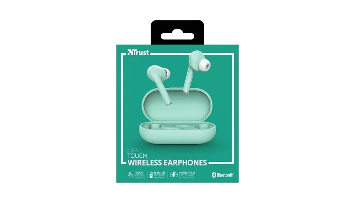 Бездротові Bluetooth навушники Trust Nika Touch True Wireless Mic Mint, фото № 17