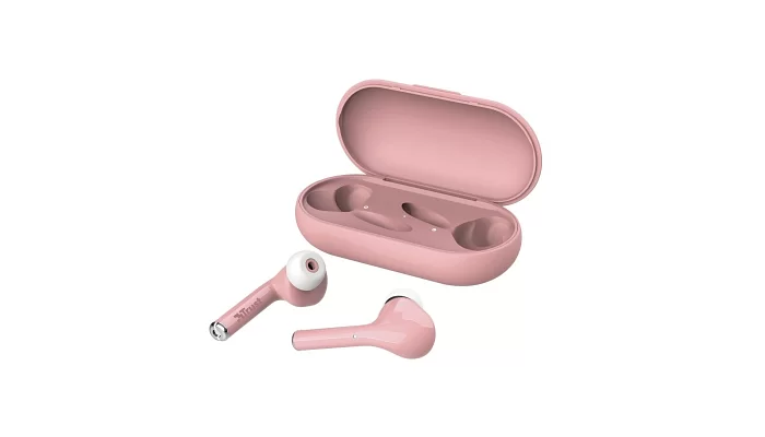 Бездротові Bluetooth навушники Trust Nika Touch True Wireless Mic Pink, фото № 4