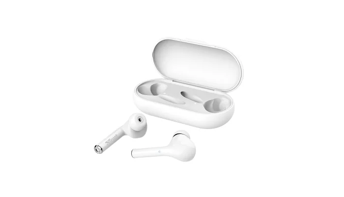 Бездротові вакуумні Bluetooth навушники Trust Nika Touch True Wireless Mic White, фото № 6