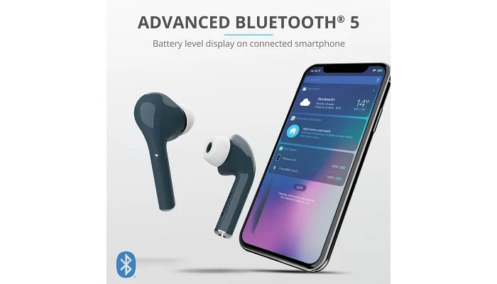 Беспроводные Bluetooth наушники Trust Nika Touch True Wireless Mic Blue, фото № 11