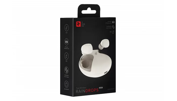 Бездротові Bluetooth навушники 2E RainDrops Light True Wireless Waterproof Mic White, фото № 4