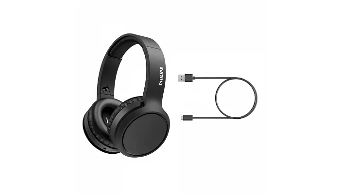 Бездротові Bluetooth навушники Philips TAH5205 Over-ear ANC Wireless Mic Black, фото № 9