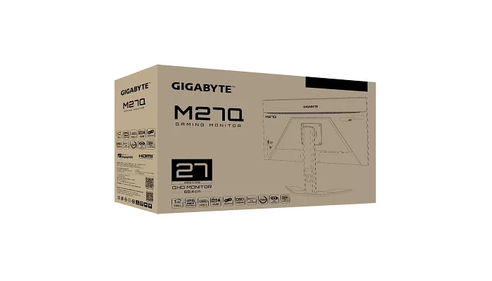 Монитор LCD GIGABYTE 27" M27Q, 2xHDMI, DP, 2xUSB 3.0, USB Type-C, IPS, 2560х1440, 170Hz, 0.5mc, sRGB, фото № 10