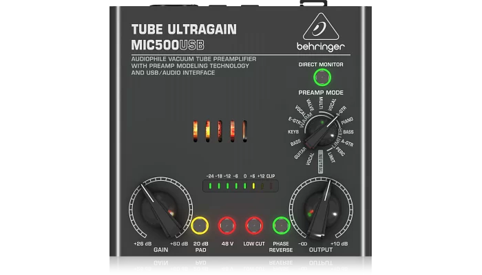 USB-аудиоинтерфейс Behringer MIC500USB TUBE ULTRAGAIN, фото № 1