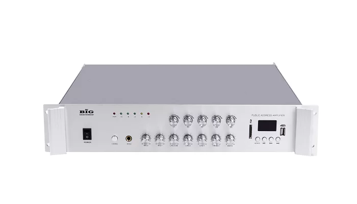 Трансляційний підсилювач потужності BIG PADIG100 5zone MP3 / FM / BT REMOTE, фото № 1