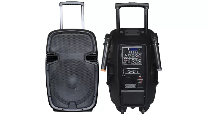Автономная акустическая система BIG JB12RECHARGE350 + MP3/Bluetooth + 20V INVERTER + 2pcs VHF mic, фото № 3