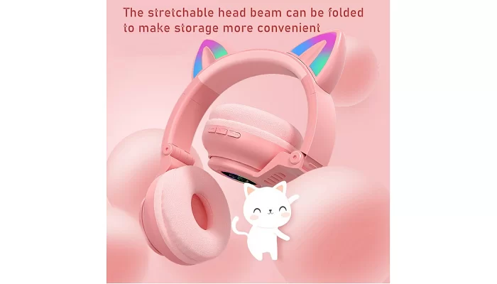 Детские беспроводные Bluetooth наушники EMCORE CAT Headset STN 26, фото № 7