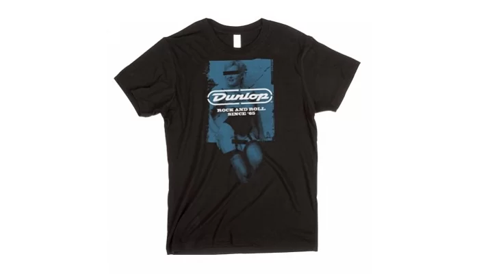 Футболка чоловіча, чорна DUNLOP DSD36-MTS-M MEN T-SHIRT ROCKNROLL GIRL MEDIUM, фото № 2