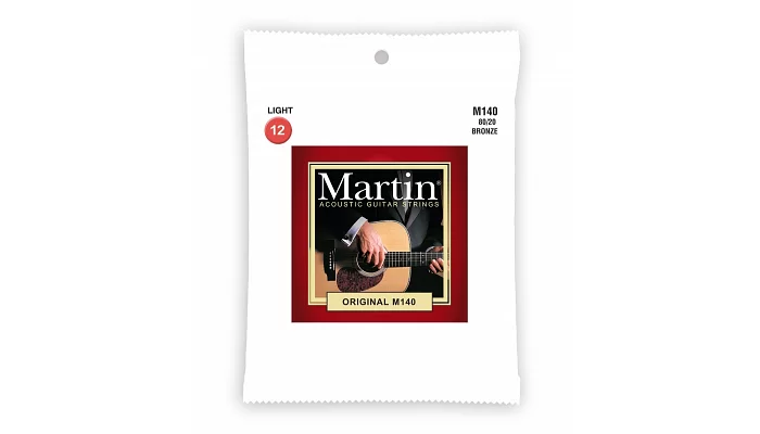 Струны для акустической гитары MARTIN Originals Acoustic 80/20 Bronze Light (12-54)