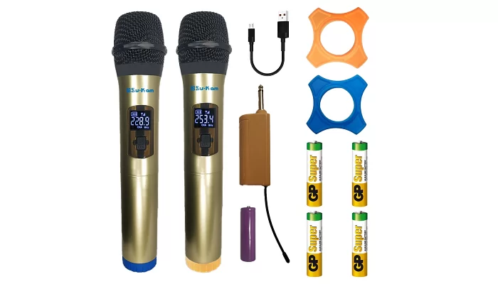 Портативна радіосистема з двома ручними мікрофонами EMCORE SM 820A, фото № 2