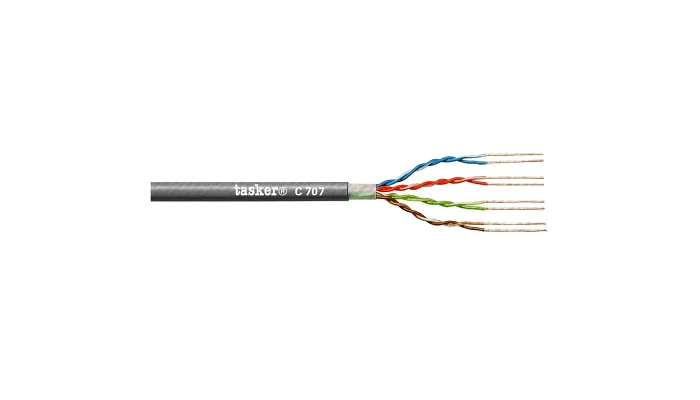 Екранований Ethernet кабель (FTP) 4х2х0.22мм Tasker C707, фото № 1