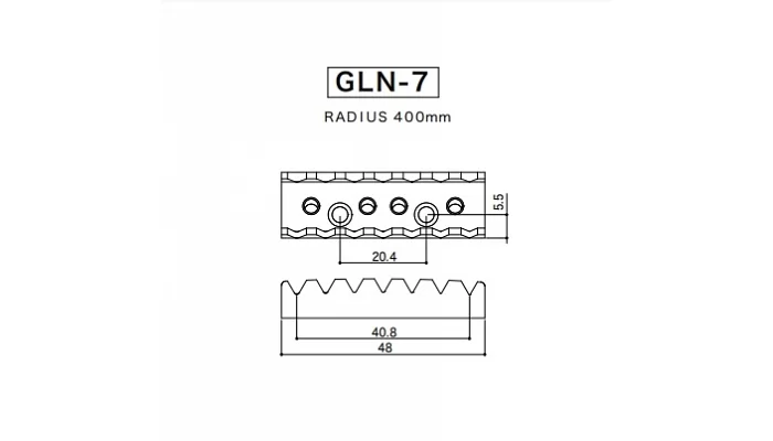 Топлок для грифа 7-струнной электрогитары GOTOH GLN-7 (B), фото № 2