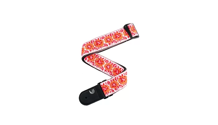 Ремінь гітарний D'ADDARIO 50PCLV00 PEACE & LOVE WOVEN GUITAR STRAP - Pink and White, фото № 1