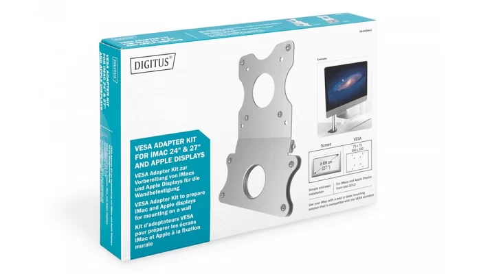 Переходник для крепления монитора 21-27" DIGITUS Monitor VESA Adapter for iMac and Apple, фото № 6