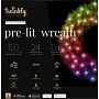 Smart LED Гірлянда Twinkly tree Strings RGBW 50, Gen II, на 60см штучному ялиновому вінку, кабель зелений