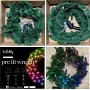 Smart LED Гірлянда Twinkly tree Strings RGBW 50, Gen II, на 60см штучному ялиновому вінку, кабель зелений
