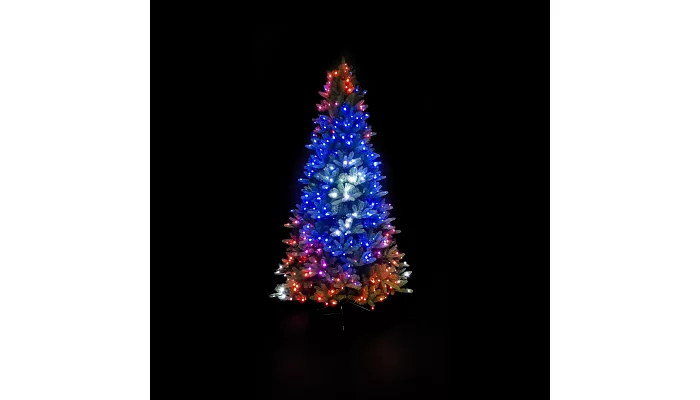 Smart LED Гірлянда Twinkly tree Strings RGB 500, Gen II, встановлена на 2.3м ялинці, кабель зелений, фото № 7