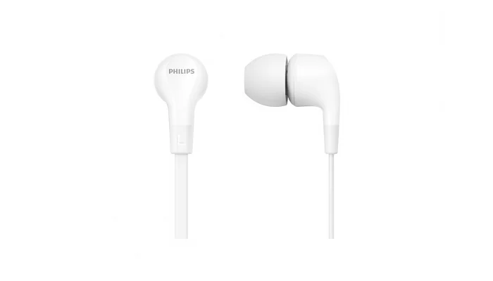 Вакуумні навушники Philips TAE1105 In-ear Mic White, фото № 3