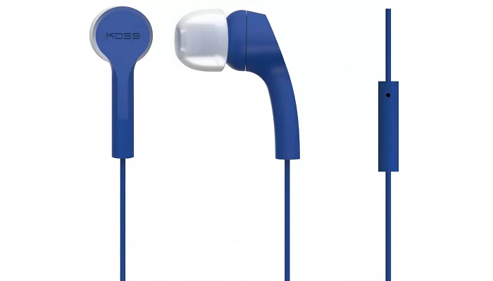 Вакуумні навушники Koss KEB9iB Mic Blue, фото № 1