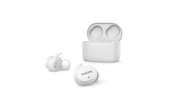 Бездротові вакуумні TWS навушники Philips TAT3216 True Wireless IPX5 Touch control Mic White, фото № 1