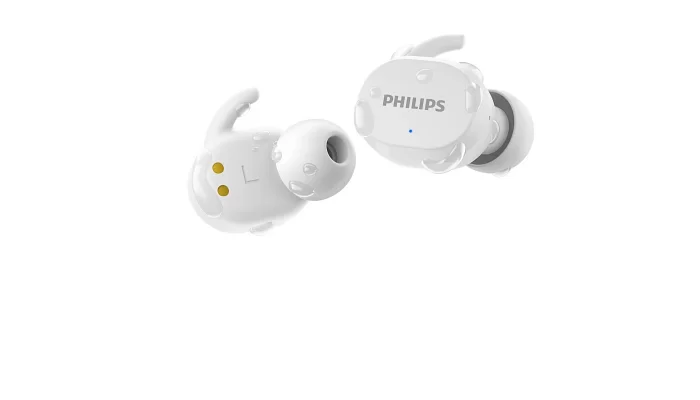 Бездротові вакуумні TWS навушники Philips TAT3216 True Wireless IPX5 Touch control Mic White, фото № 9