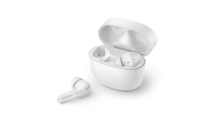 Бездротові вакуумні TWS навушники Philips TAT2206 True Wireless IPX4 White, фото № 4