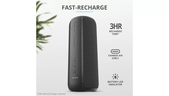 Портативна акустична система Trust Caro Max Powerful Bluetooth Speaker Black, фото № 9