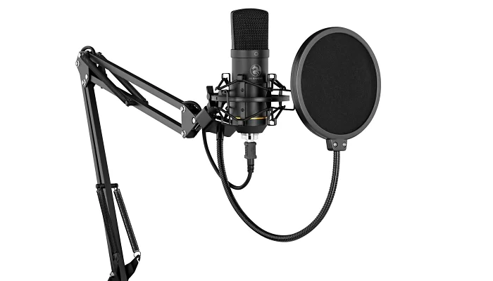 Студийный микрофон со стойкой 2E GAMING Kodama Kit, Black, фото № 1
