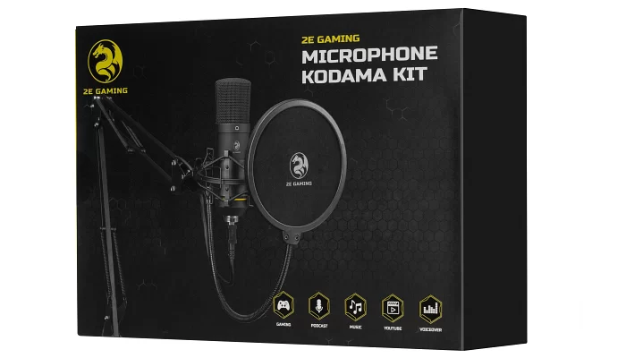 Студийный микрофон со стойкой 2E GAMING Kodama Kit, Black, фото № 3
