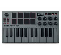 MIDI клавиатура AKAI MPK Mini MK3 Grey