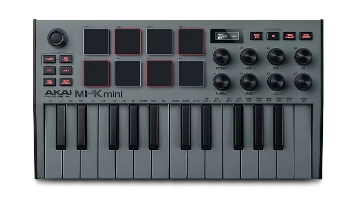 MIDI клавиатура AKAI MPK Mini MK3 Grey, фото № 1