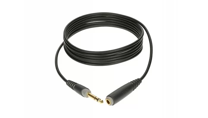 Межблочный кабель джек 6.35 мм папа - джек 6.35 мм мама KLOTZ AS-EX2 EXTENSION CABLE BLACK 3 M, фото № 1