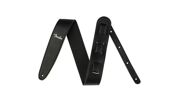 Ремінь для гітари FENDER STRAP 2.5 VEGAN LEATHER BLACK, фото № 1
