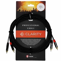 Межблочный кабель Clarity 2xRCA-2xRCA-B/5m