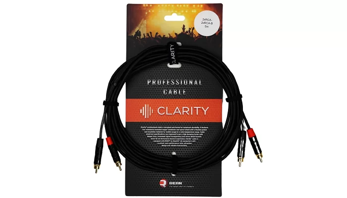 Межблочный кабель Clarity 2xRCA-2xRCA-B/5m, фото № 1