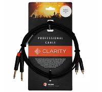 Межблочный кабель Clarity 2xJACK-2xRCA-B/2m