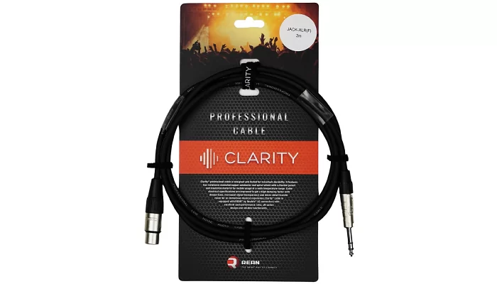 Межблочный кабель Clarity JACK-XLR(F) PRO/2m, фото № 1