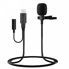 Петличний мікрофон із виходом для навушників EMCORE GL-141 (Lighting)