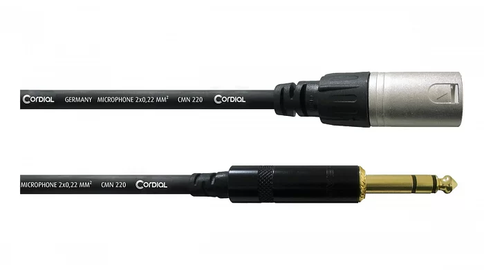 Межблочний кабель XLRm-Jack6.3 stereo CORDIAL CFM 9 MV, фото № 1