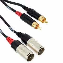 Межблочный кабель 2xXLRm-2xRCA 3m CORDIAL CIU 3 MC