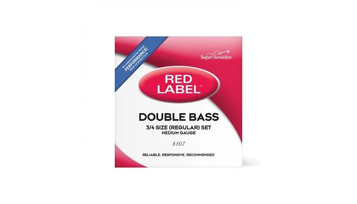 Набор струн для контрабаса D'ADDARIO Super Sensitive 8107 Red Label Double Bass String Set - 3/4 Siz