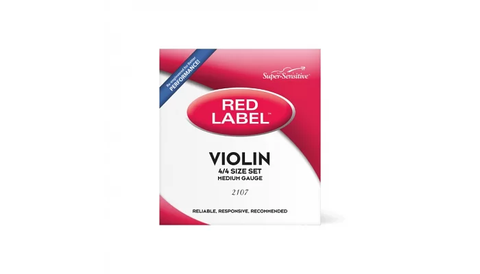 Набор скрипичных струн для начинающих D'ADDARIO Super Sensitive 2107 Red Label Violin String Set - 4