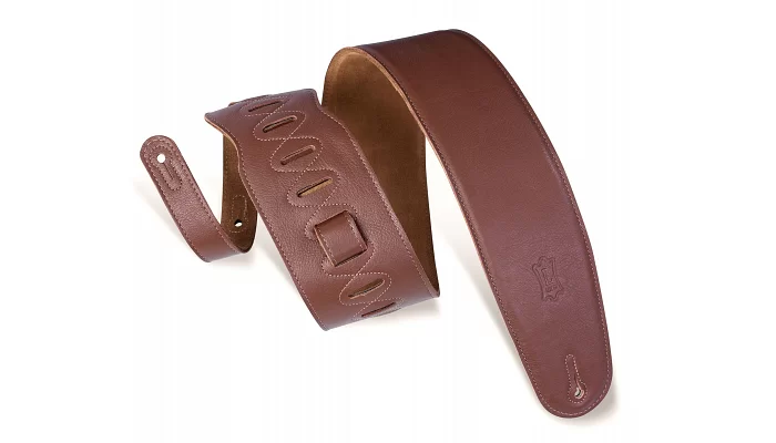 Ремінь для бас-гітари LEVY'S M4GF-BRN CLASSICS SERIES PADDED GARMENT LEATHER BASS STRAP (BROWN), фото № 1