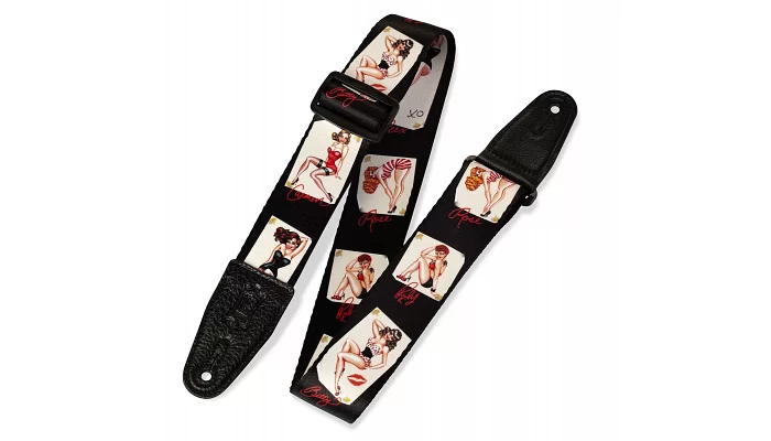 Гітарний ремінь LEVY'S MPS2-072 PRINT SERIES GUITAR STRAP (GIRLS), фото № 1