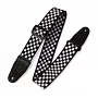 Гітарний ремінь LEVY'S MP-28 PRINT SERIES GUITAR STRAP (BLACK AND WHITE CHECKERS)