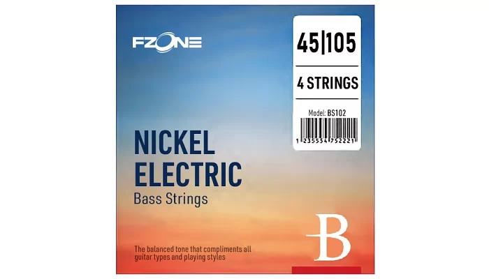 Струны для бас-гитары FZONE BS102 ELECTRIC BASS STRINGS (45-105)