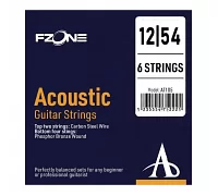 Струны для акустической гитары FZONE AT105 ACOUSTIC PHOSPHOR BRONZE (12-54)